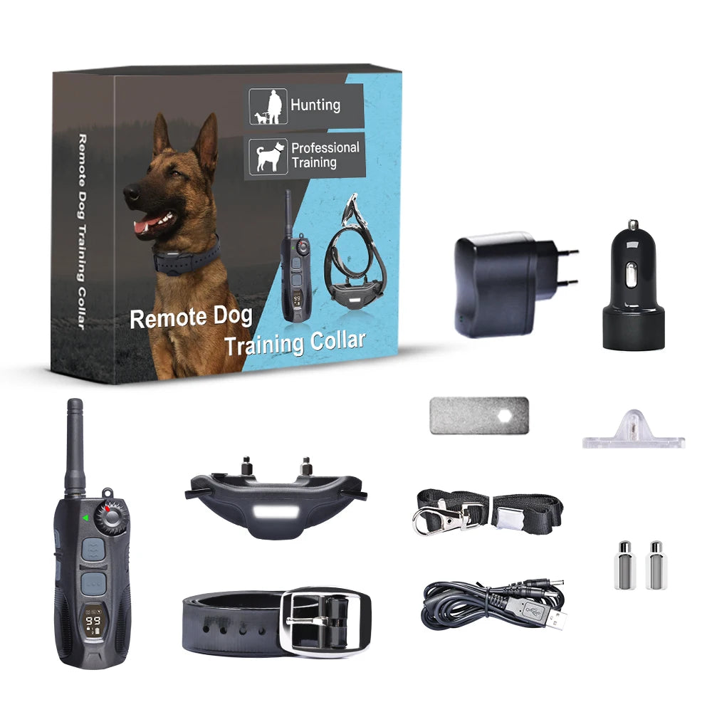 JANPET 1.25Mile Hunting Dog Training Collar Professional Remote PET Trainer Waterproof Electric Shock Dog Collars with LED Light
