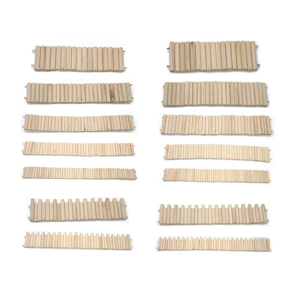 Bendable Hamster Multifunctional Easy To Install Hamster Wooden Cage Decoration