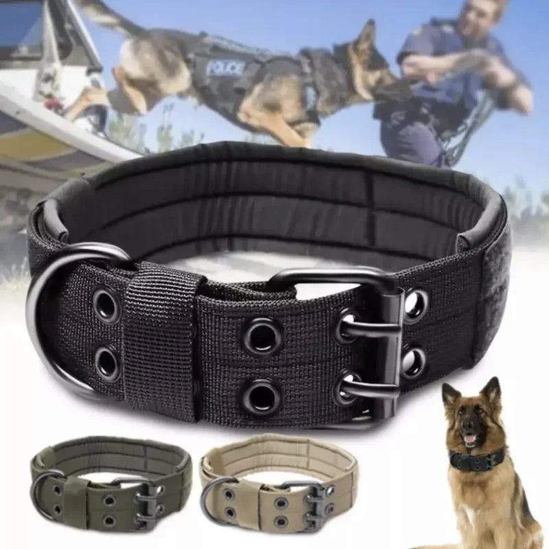 Adjustable Dog Collars Classic Reflective Training Military Dog Collar Nylon Heavy Duty Tactical Dog Collar German Shepherd