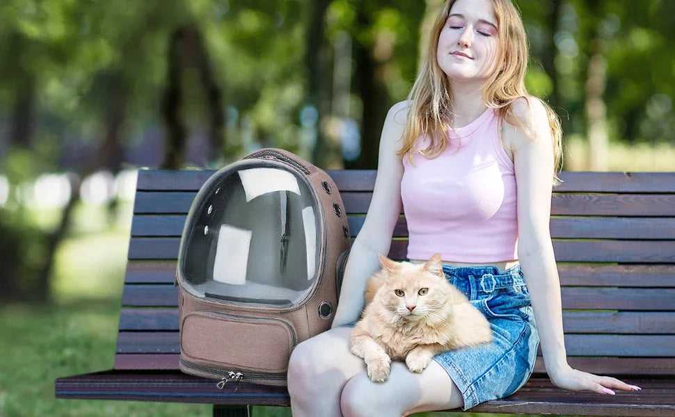 2025 Transparent Pet Carrier Backpack Breathable Cat and Small Dog Bag Outdoor Travel Shoulder Bag Cat Accessories Pet Supplies