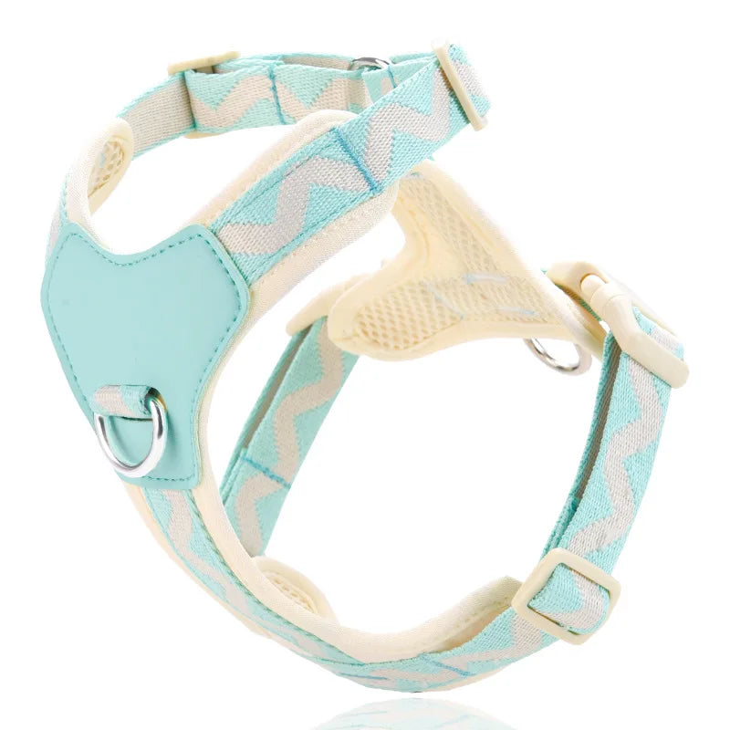 Explosion-Proof Punch Reflective Pet Chest Harness Vest Dog Chest Harness Anti-breakaway Dog Leash Pet Products Dog Collars