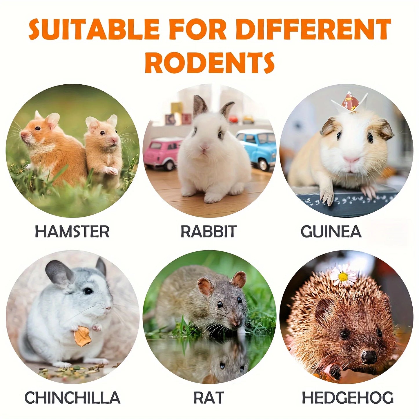 18pcs Timothy Hay Treats Rabbit Toys Natural Treats for Guinea Pig Bunny Hamster Chinchilla Rat Handmade Rabbit Chews for Teeth