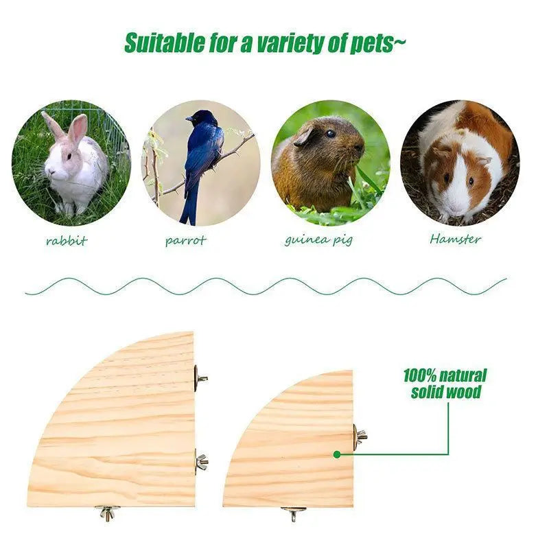 Parrot Stand Toys Wooden Bird Hamster Perch Platform Stands Playground Bird Supplies