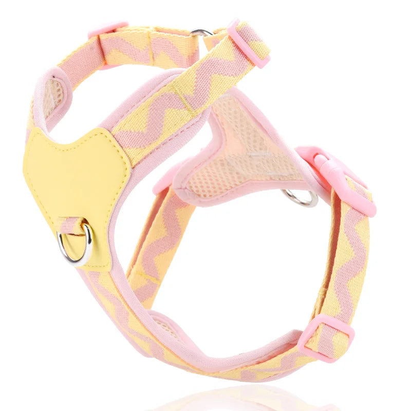 Explosion-Proof Punch Reflective Pet Chest Harness Vest Dog Chest Harness Anti-breakaway Dog Leash Pet Products Dog Collars