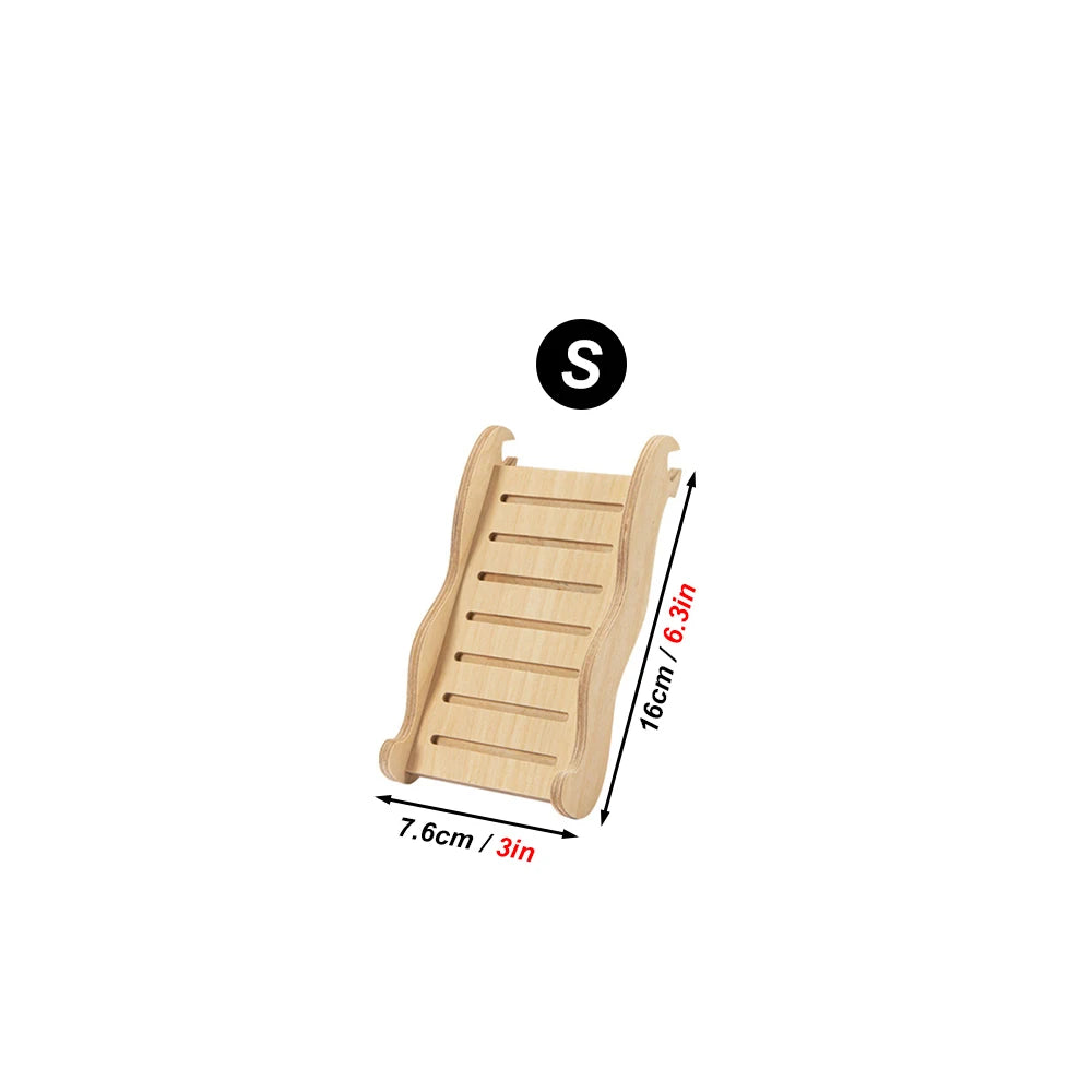 Hamster Climbing Ladder Wooden Bridge Bendable Funny Chewing Playing Portable Pet Toys Bendy Bridge Gerbil Rats Mice Reptiles