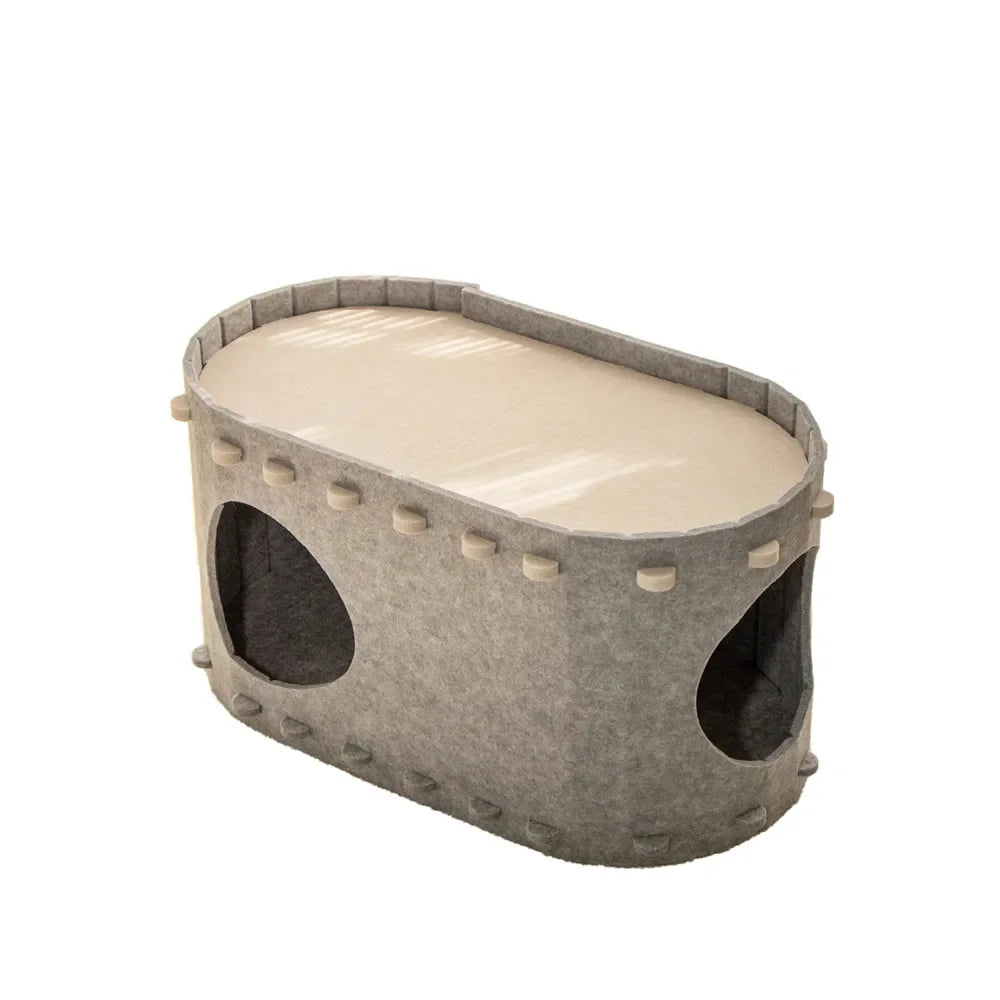 Felt Cat Bed Wear Resistant Pet House Detachable Cat Amusement Park Pet Shelter All Season Universal Pet House Cat Accessories