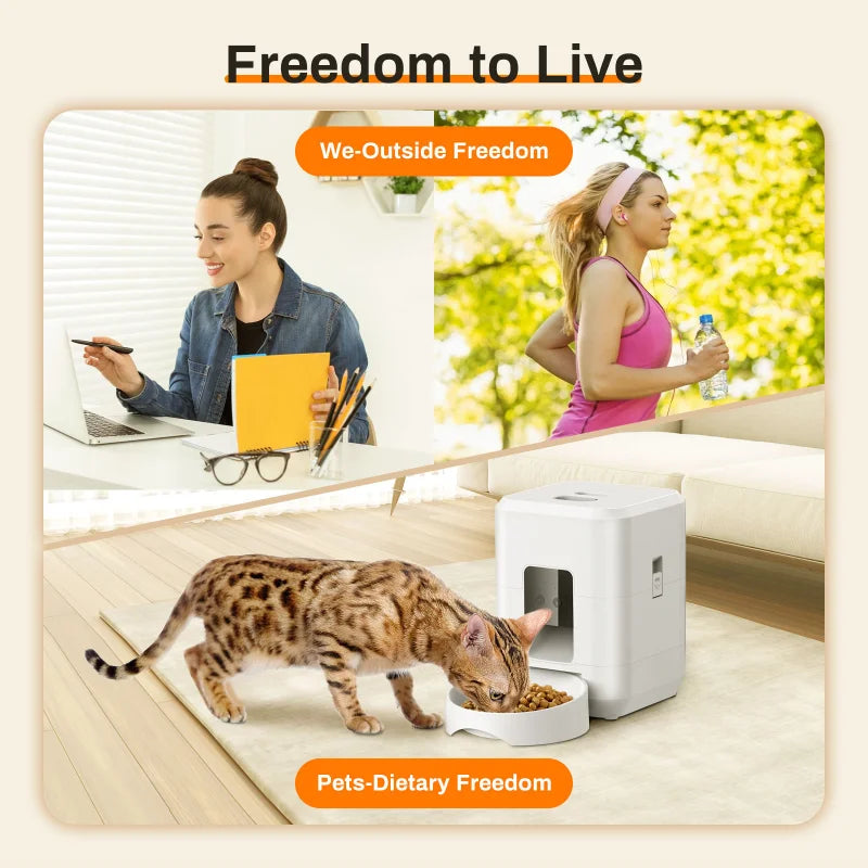 2L Automatic Pet Feeder Wifi Smart Cat Dog Food Dispenser App Controlled Slow and Quantitative Feeding for Pets Cat Accessories