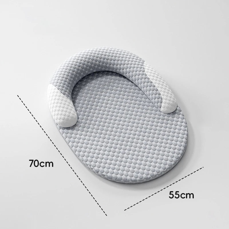 Summer Cooling Pet Dog Mat for Small Medium Dogs Oval Shape Puppy Mat Removable Breathable Dog Sleeping Mat Dog Accessories