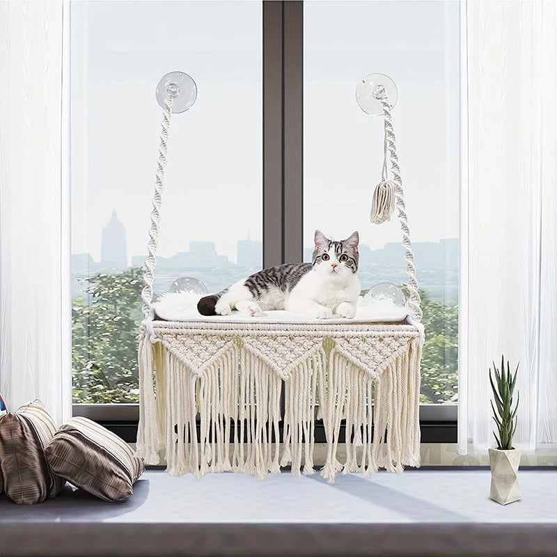 Bed for Cats Hammock Hammack Window Accessories Balcon Pets Beds House Furniture Things Pet Hammocks Hanging Products Cat