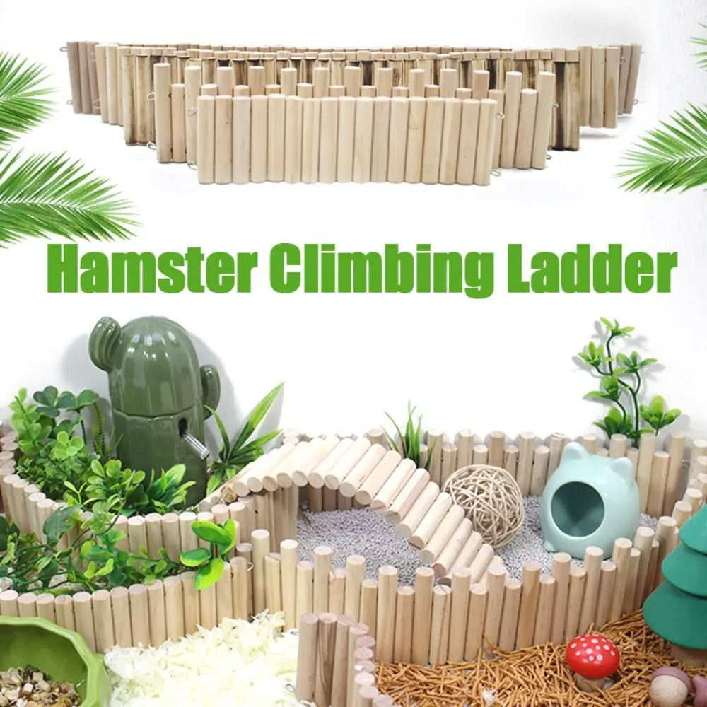 Bendable Hamster Multifunctional Easy To Install Hamster Wooden Cage Decoration