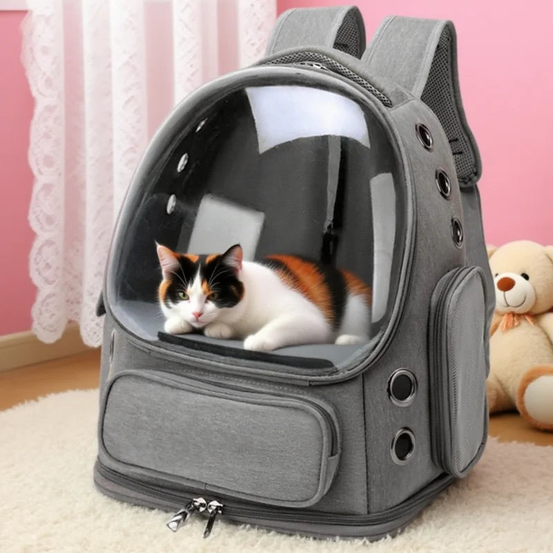 2025 Transparent Pet Carrier Backpack Breathable Cat and Small Dog Bag Outdoor Travel Shoulder Bag Cat Accessories Pet Supplies