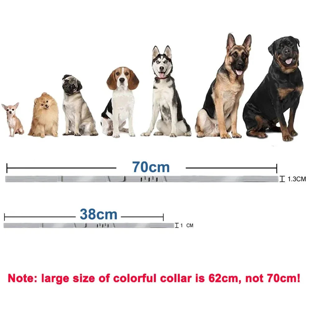 Colorful Rubber Pet Cat Dog Collars Puppy Neck Strap Waterproof 70cm Adjustable for Small Medium Large Dogs Pet Supplies