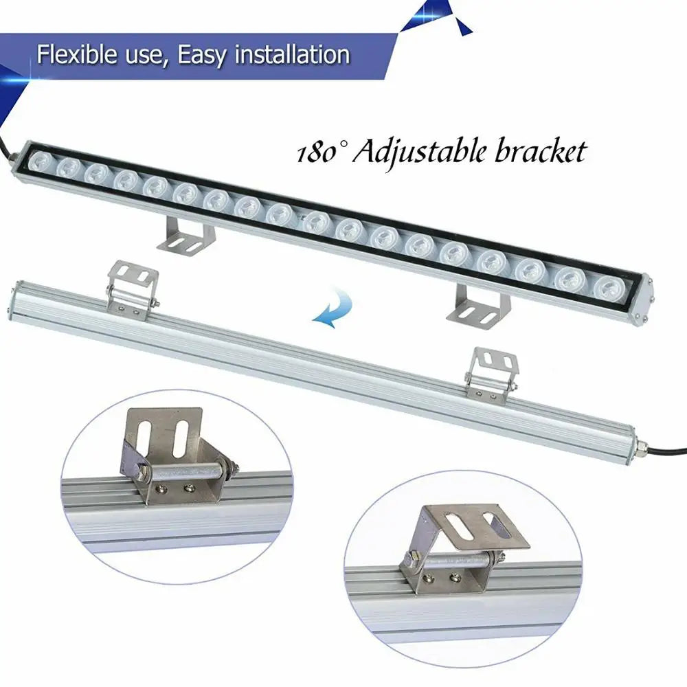 Populargrow 54W Led Aquarium Strip Bar Light with 470nm Blue Spectrum for Coral Reef Fish Tank