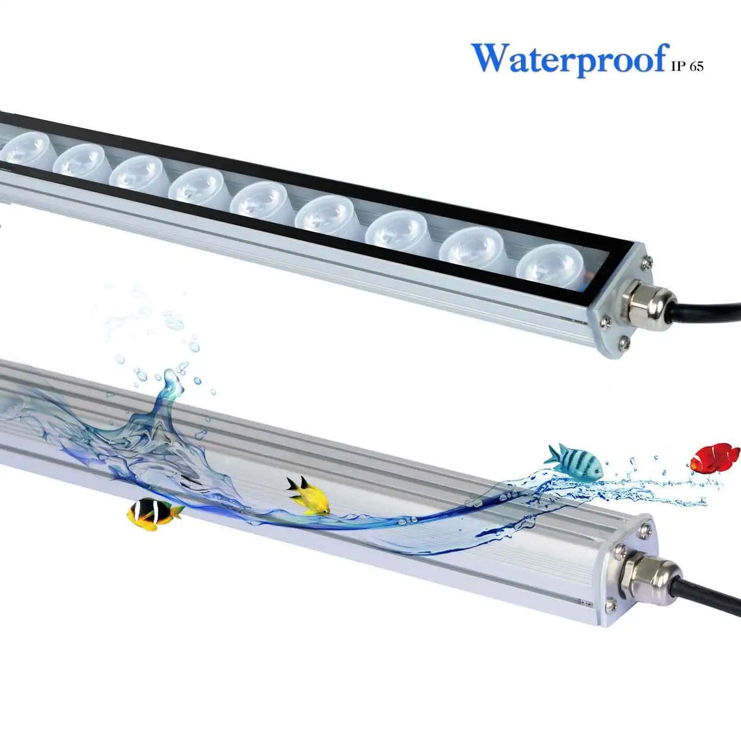 Populargrow 54W Led Aquarium Strip Bar Light with 470nm Blue Spectrum for Coral Reef Fish Tank