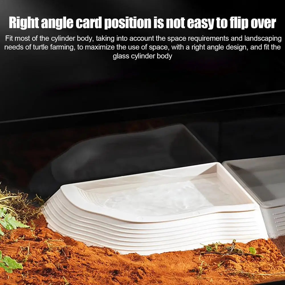 Reptile Water Bowl Anti-Slip Turtle Bathing Pool Tortoise Feeder Tortoise Feeding Dish for Hamster Tortoise Snake supplies