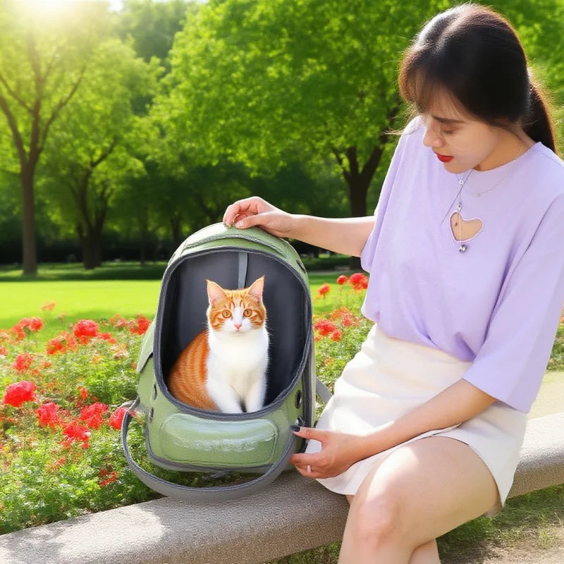 2025 Transparent Pet Carrier Backpack Breathable Cat and Small Dog Bag Outdoor Travel Shoulder Bag Cat Accessories Pet Supplies
