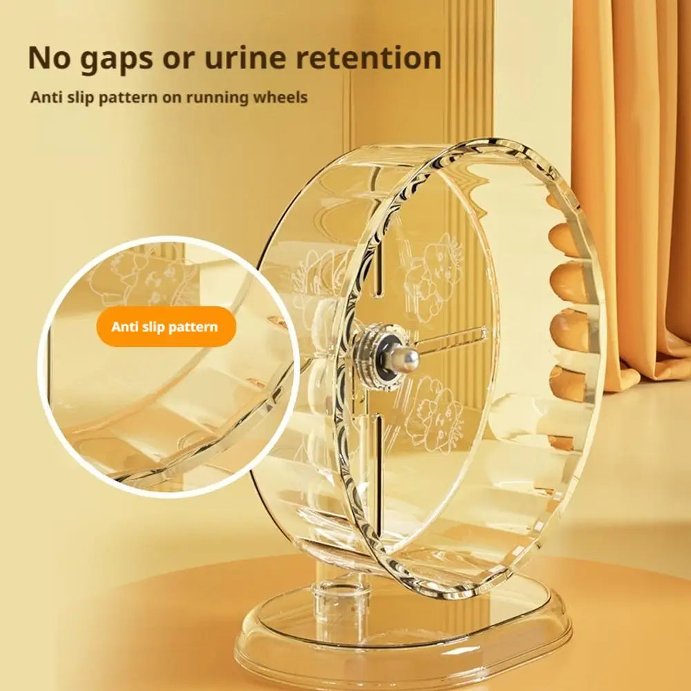 24CM Hamster Running Sport Transparent Widened Running Wheel Support Toy Small Pet Bearing Silent Running Wheel Pets Health Toy