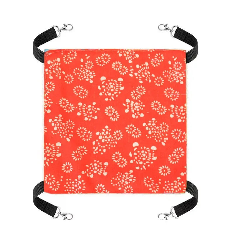 Cat Canvas Hammock Bed Pet Hamster Beds Double-Sided Hanging Bed Pet Swing Bed Hamster Squirrel Rabbit Rest Sleep Supplies