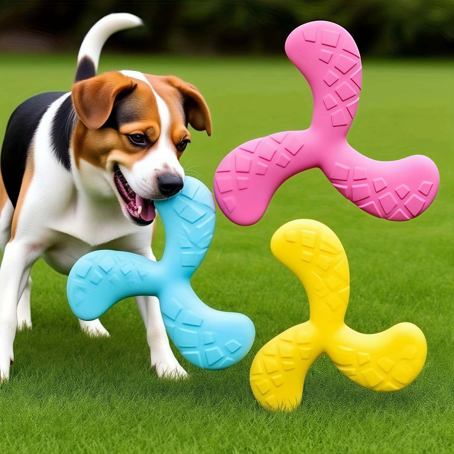 1pc Durable EVA Pet Interactive Flying Disc - Floating Three-Leaf Design, Wear-Resistant Dog Training Toy for Small & Medium Dog