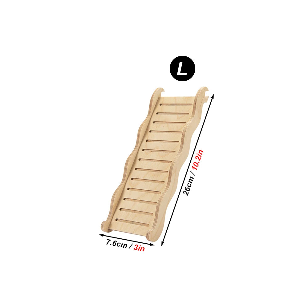 Hamster Climbing Ladder Wooden Bridge Bendable Funny Chewing Playing Portable Pet Toys Bendy Bridge Gerbil Rats Mice Reptiles