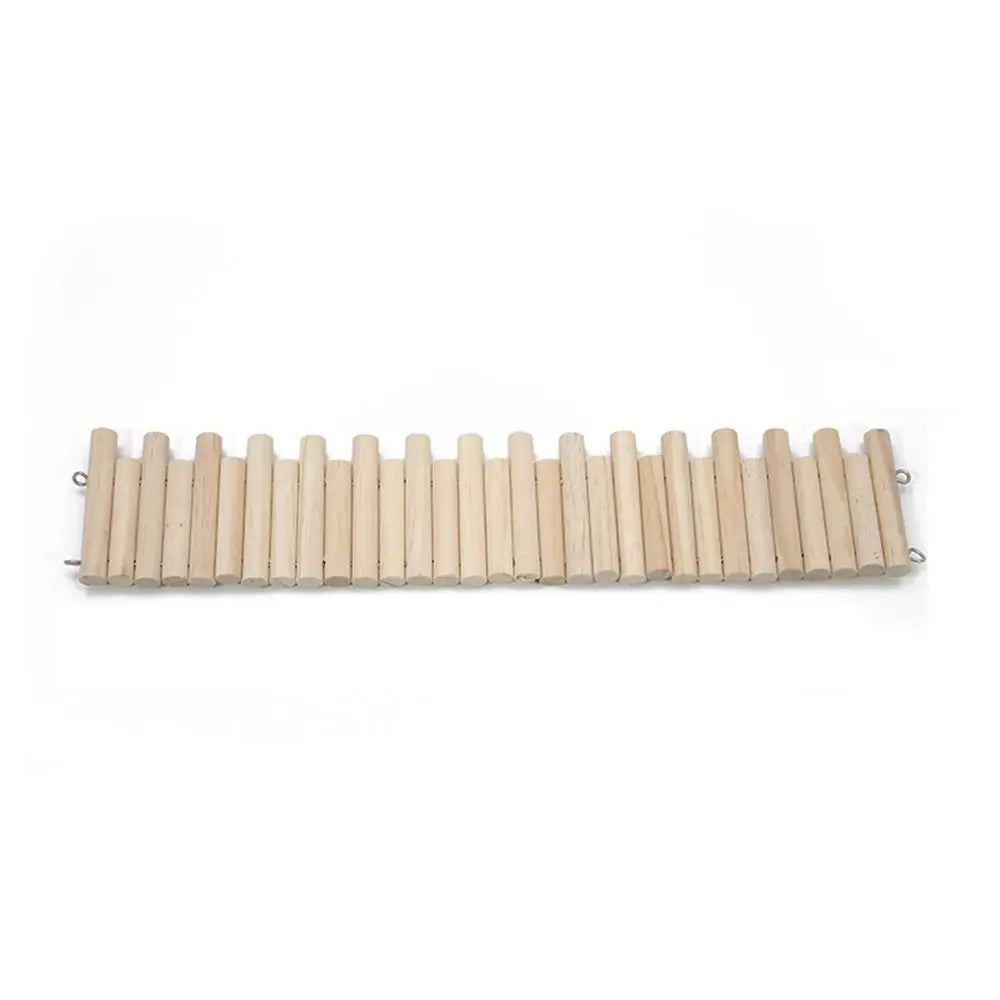 Bendable Hamster Climbing Ladder Multifunctional Easy To Install Hamster Suspension Bridge Wooden Cage Decoration