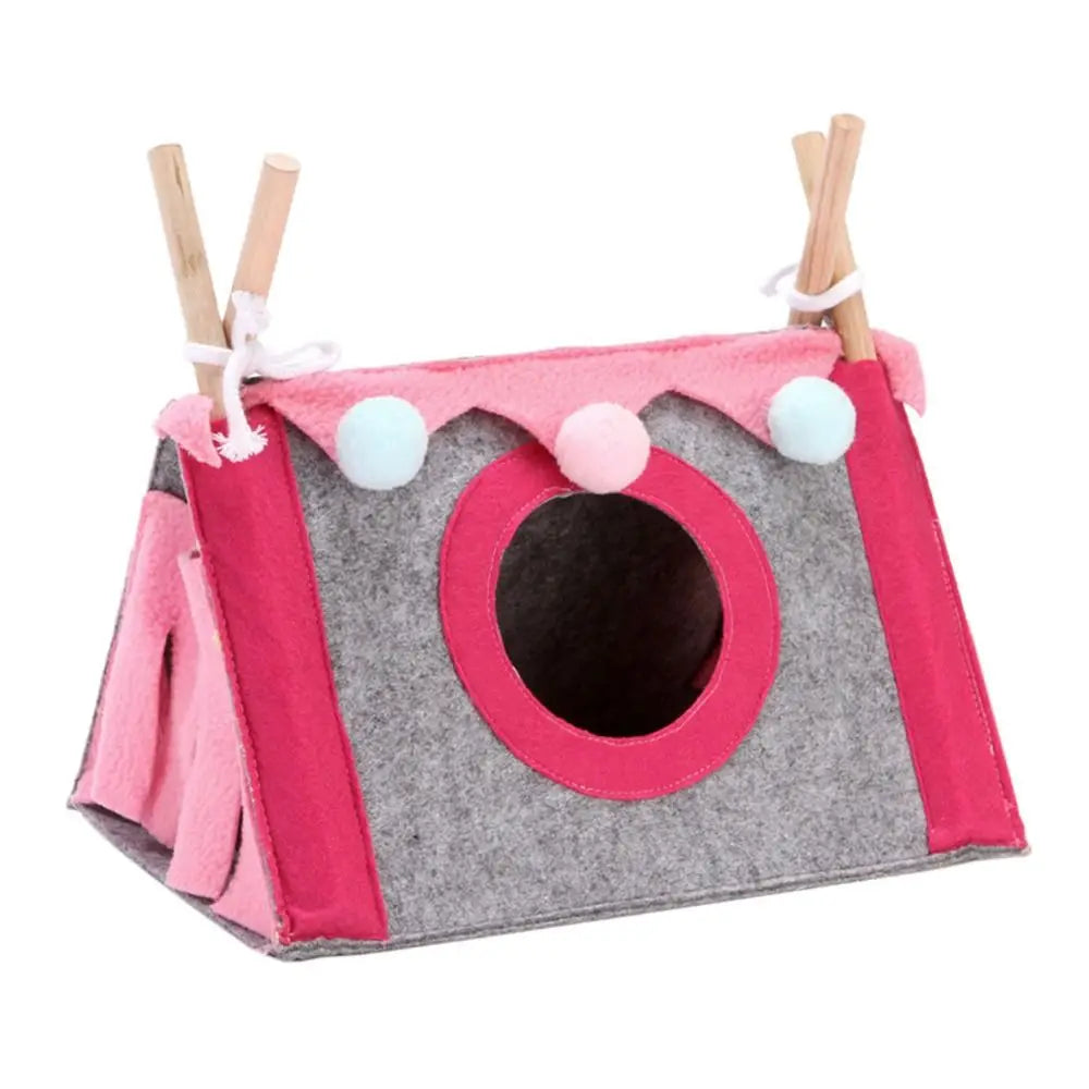 Felt Tent Hideout Cage Animal Tunnel House Hamster Cage Hamster House Rabbit Nest Small Pet Nest