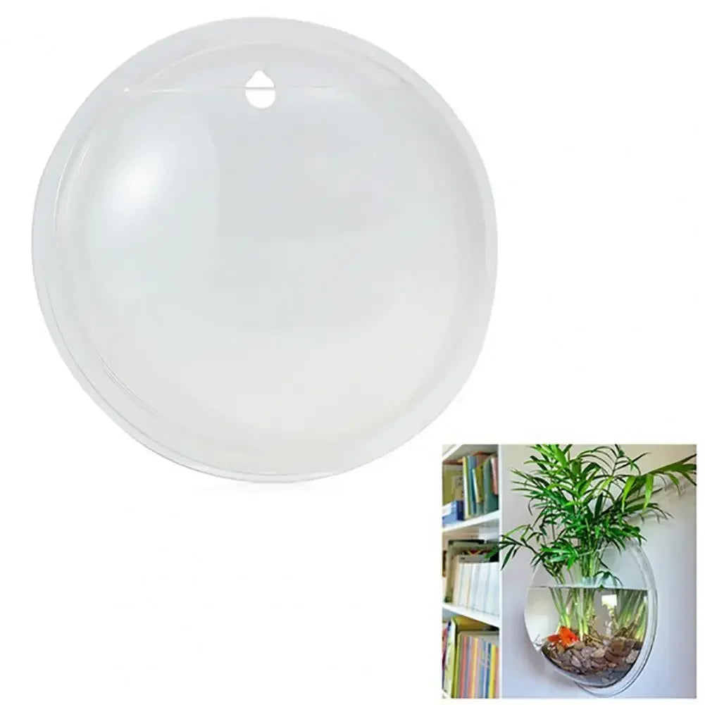 Fish Tank Clear Transparent Wall Mounted Acrylic Creative Flower Pot Hanging Acrylic Creative Decor Fish Tanks Home Accessories