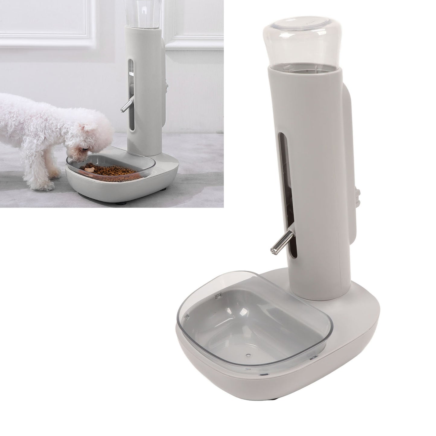 Pet Cat Dog Water Drinker Dispenser Food Stand Hamster Feeder Dish Bowl Bottle Automatic Fountain Drinker 680ML