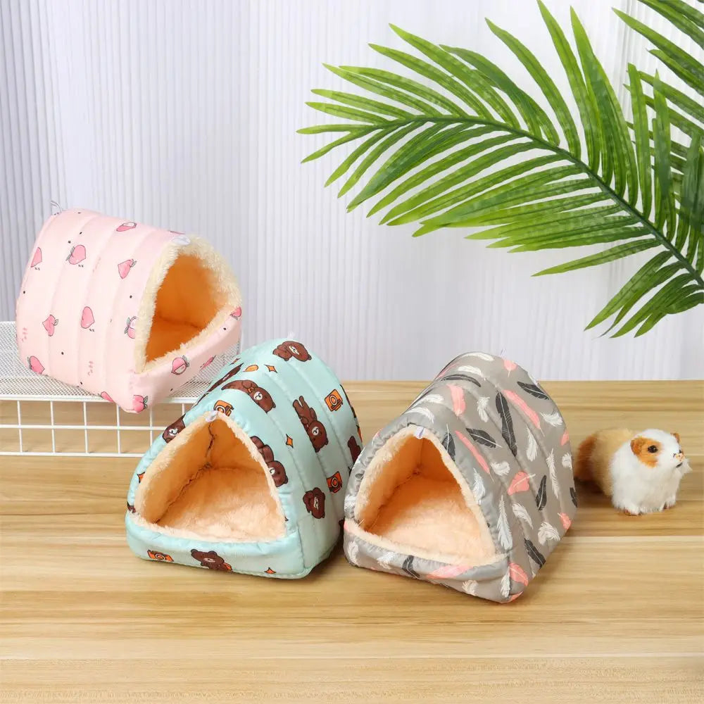 Soft Rabbit Squirrel Comfortable Winter Small Animal Sleeping Bed Guinea Pig Nest Warm Mat Hamster House