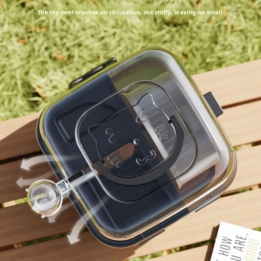 New 2 Layer Hamster Travel Cage Breathable With Handle Pet Carrying Box Water Bottle Large Capacity Hamster Habitat Travel Use