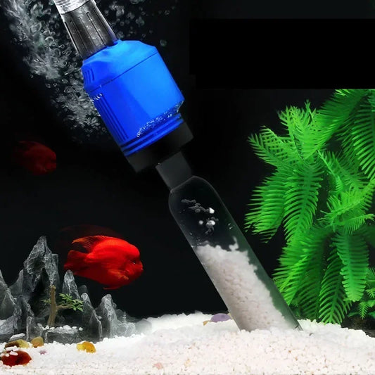Aquarium Electric Gravel Cleaner Automatic Cleaner with Sponge Filter Fish Tank Vacuum Gravel Cleaner for Fish Tanks