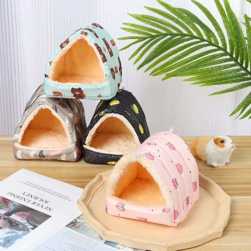 Soft Rabbit Squirrel Comfortable Winter Small Animal Sleeping Bed Guinea Pig Nest Warm Mat Hamster House