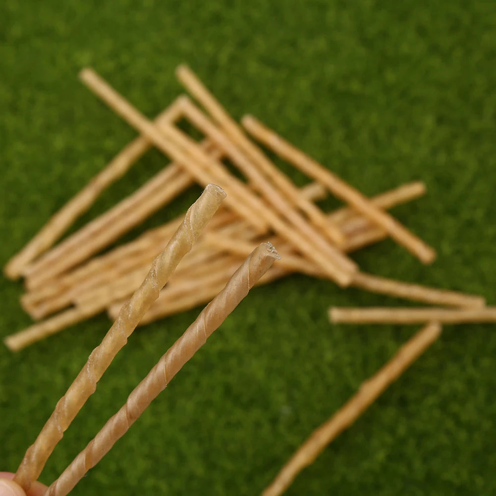 20 Pcs Dog Chews Sticks Dog Treat Chew Sticks Puppy Teething Chewing Dog Treat Bites Small Dog Treats Daily Dental Care Chews