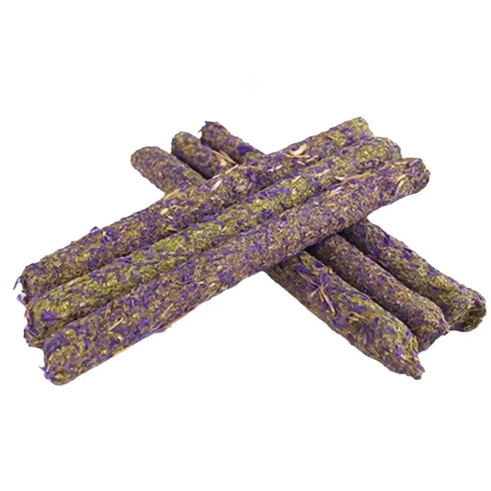 6/18pcs Rabbit Chew Sticks Mixed Natural Flower Chew Toys Treats For Rabbit Bunny Chinchilla Guinea Pig Hamster Molar Snacks