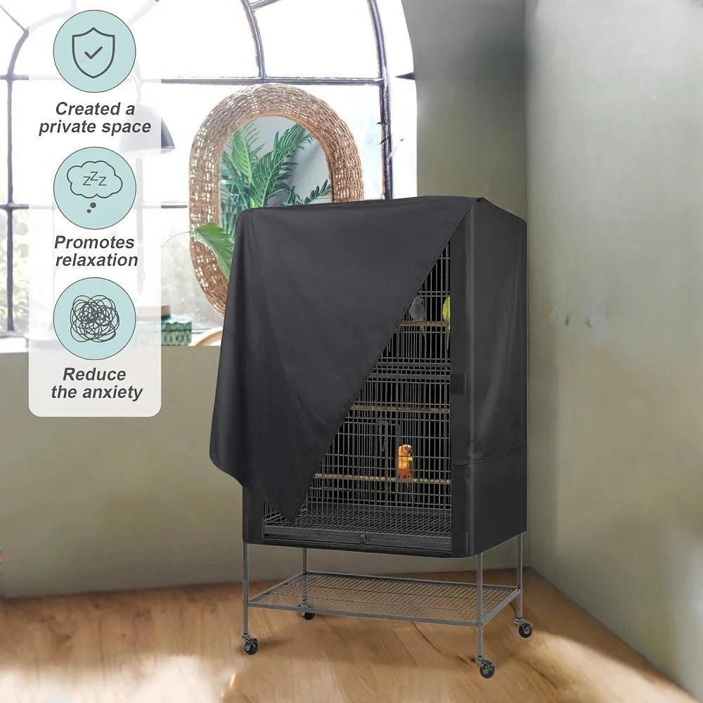 Birdcage Cover for Blocking Light and Ventilation, Nighttime Bird Pet Cage Cover, Suitable for Pets Cats and Other Small Animals