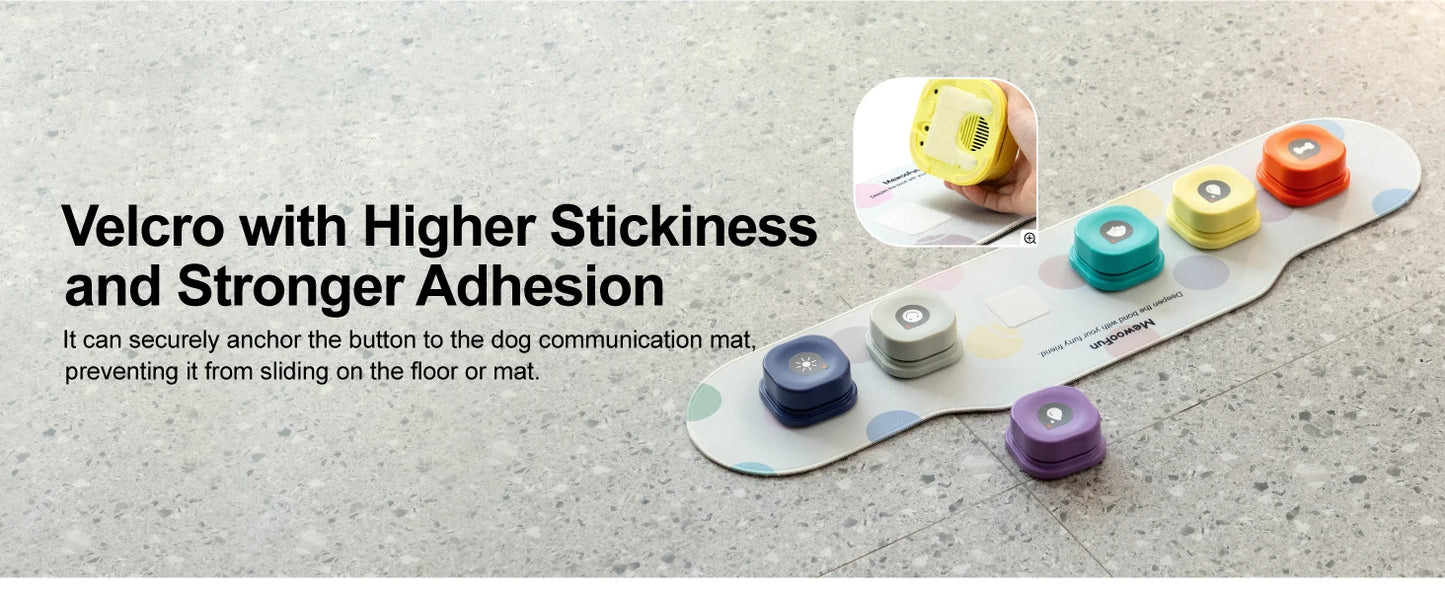 Voice Recording Button Pet Toys Dog Buttons for Communication Pet Training Buzzer Recordable Talking Button with Mat