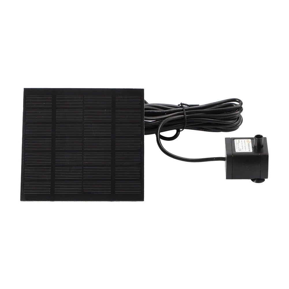 SF004 200L/H DIY Solar Powered Water Fountain Pump 5W 7V PET Solar Panel Kit with 6 Nozzles for Outdoor Fish Tank Aquarium