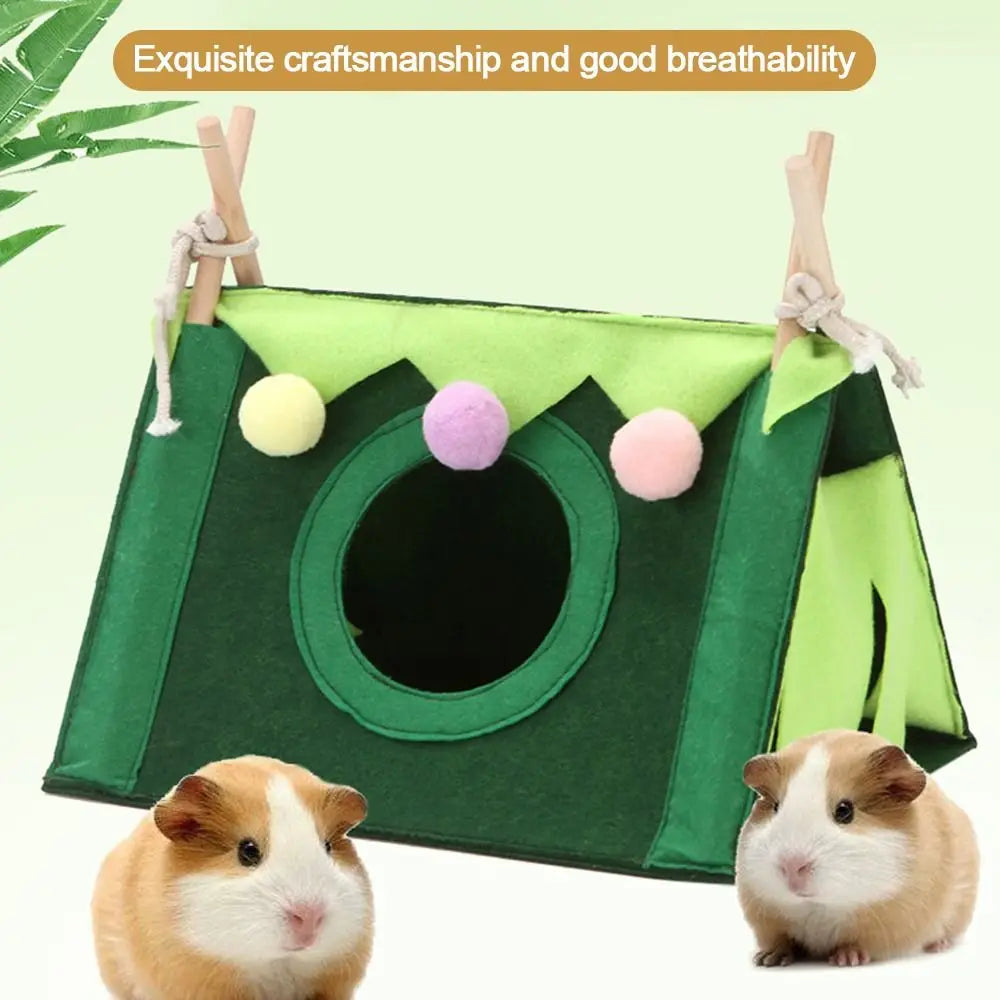 Felt Tent Hideout Cage Animal Tunnel House Hamster Cage Hamster House Rabbit Nest Small Pet Nest