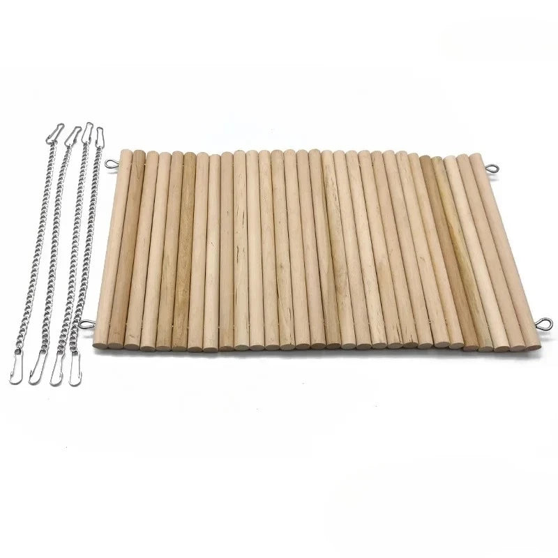Wooden Hamster Hammock Summer Pet Swing Sleep Bed for Pet Hedgehog Squirrel Guinea Pig Rabbit Small Pets Toy Pet Hanging Hammock