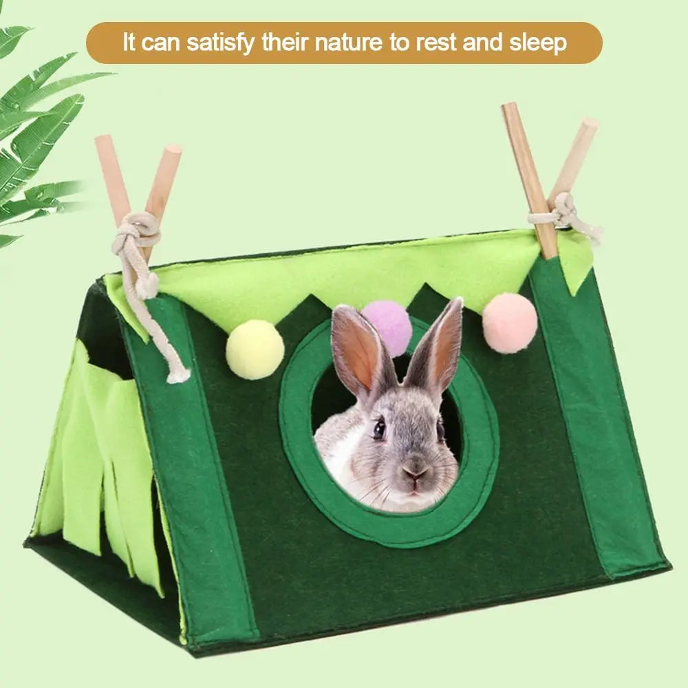 Felt Tent Hideout Cage Animal Tunnel House Hamster Cage Hamster House Rabbit Nest Small Pet Nest
