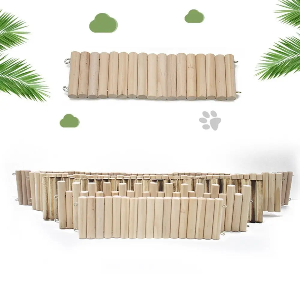 Bendable Hamster Multifunctional Easy To Install Hamster Wooden Cage Decoration