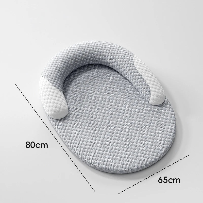 Summer Cooling Pet Dog Mat for Small Medium Dogs Oval Shape Puppy Mat Removable Breathable Dog Sleeping Mat Dog Accessories