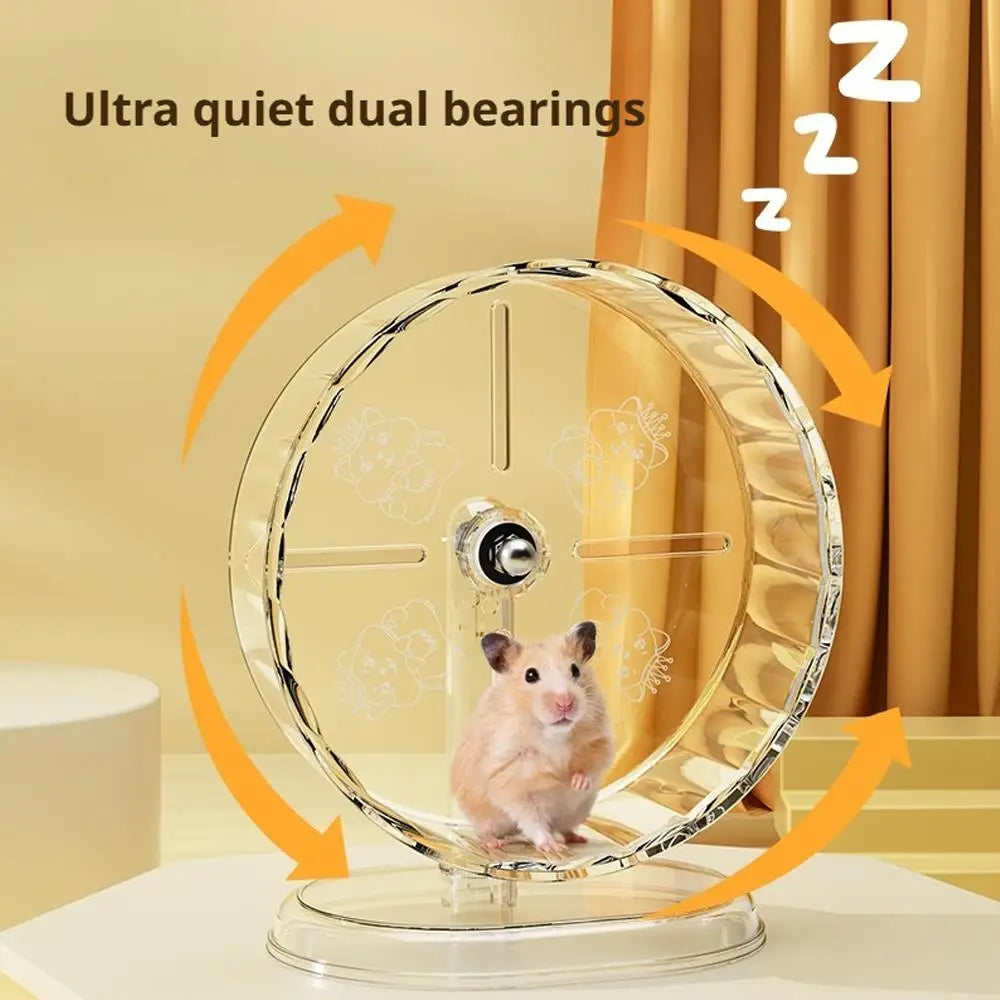 24CM Hamster Running Sport Transparent Widened Running Wheel Support Toy Small Pet Bearing Silent Running Wheel Pets Health Toy