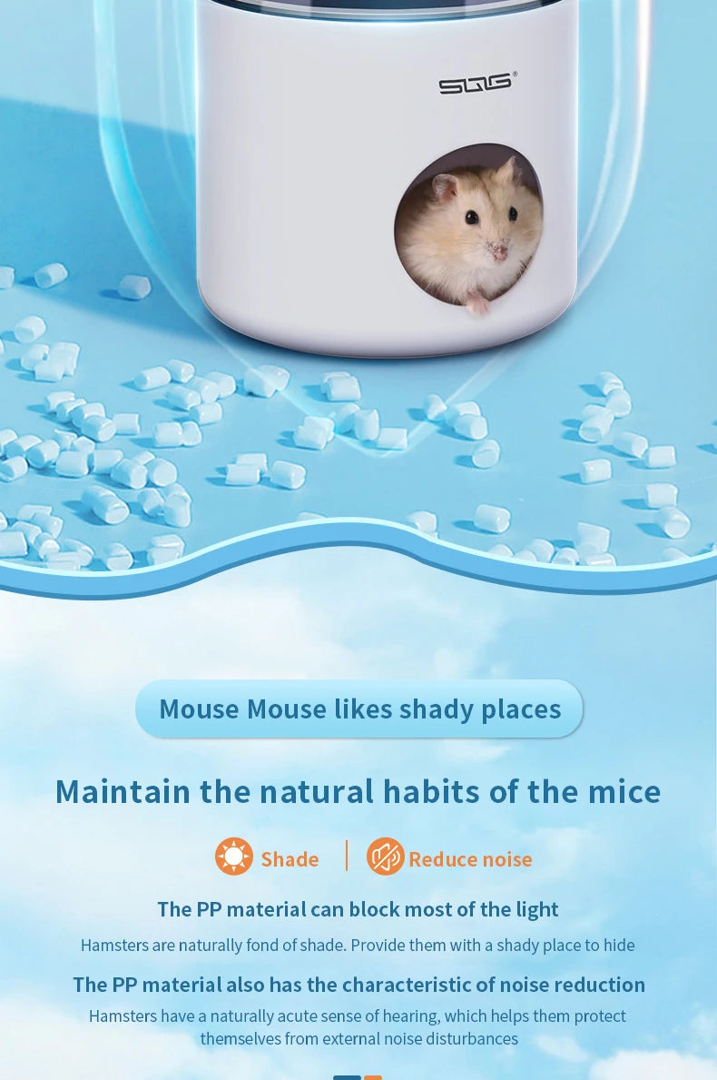 Hamster Ice House Golden Bear Greenhouse Summer Coolness and Cooling Artifact Small Pet Summer Shelter Evacuation House