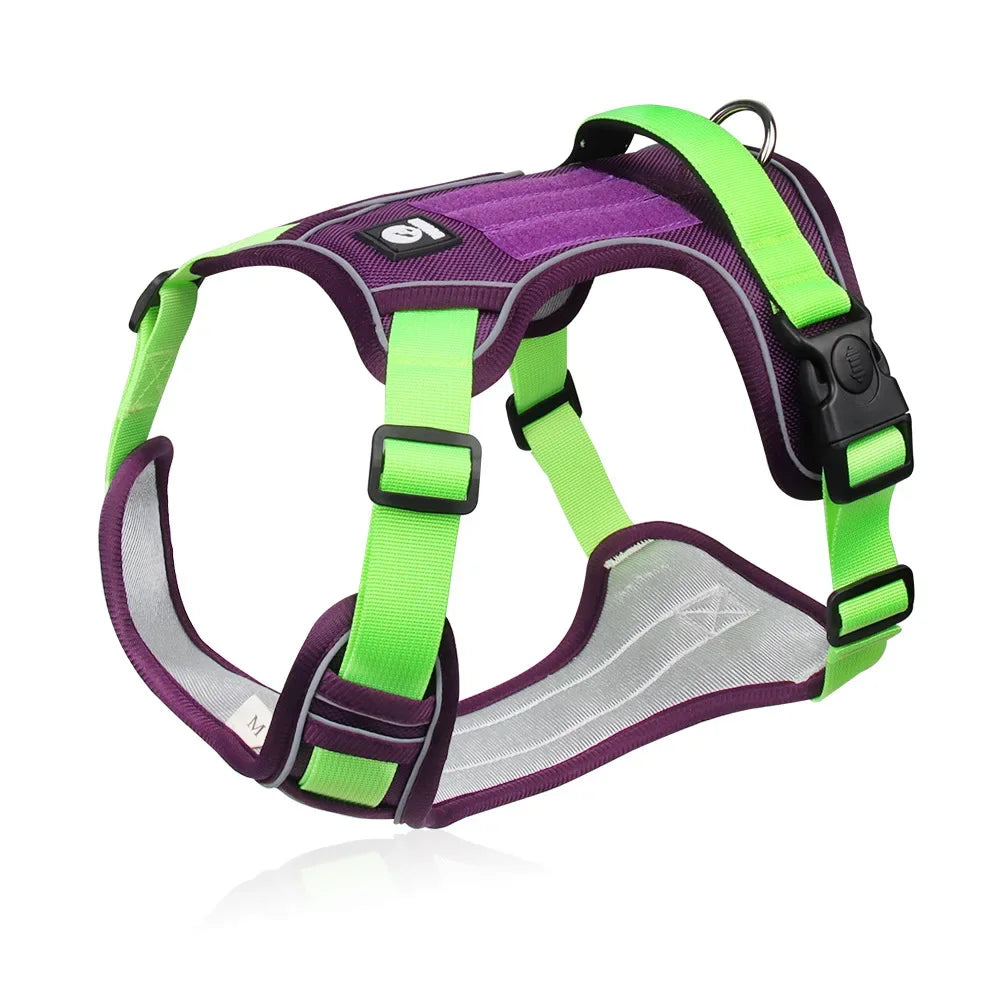 Dog Harness Reflective Dog Collars Harness Midium/Large Dogs Vests 1680D Waterproof Oxford Cloth Dog Harnesses Pet Accessories