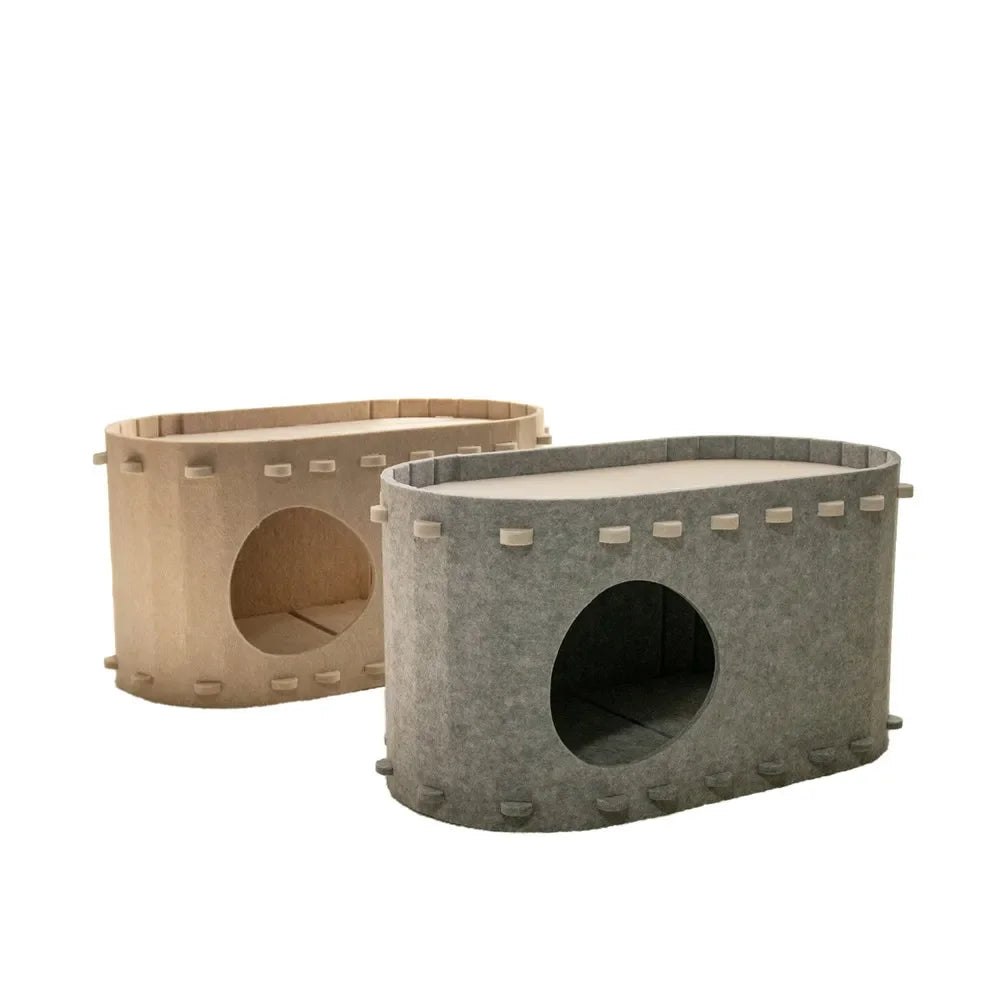 Felt Cat Bed Wear Resistant Pet House Detachable Cat Amusement Park Pet Shelter All Season Universal Pet House Cat Accessories