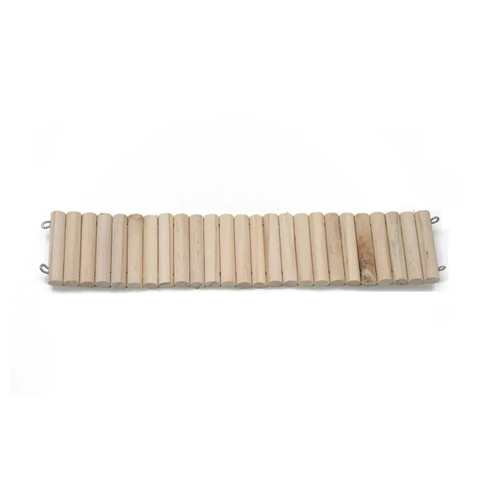 Bendable Hamster Climbing Ladder Multifunctional Easy To Install Hamster Suspension Bridge Wooden Cage Decoration