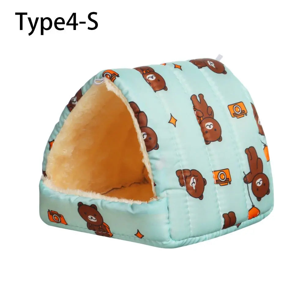 Soft Rabbit Squirrel Comfortable Winter Small Animal Sleeping Bed Guinea Pig Nest Warm Mat Hamster House