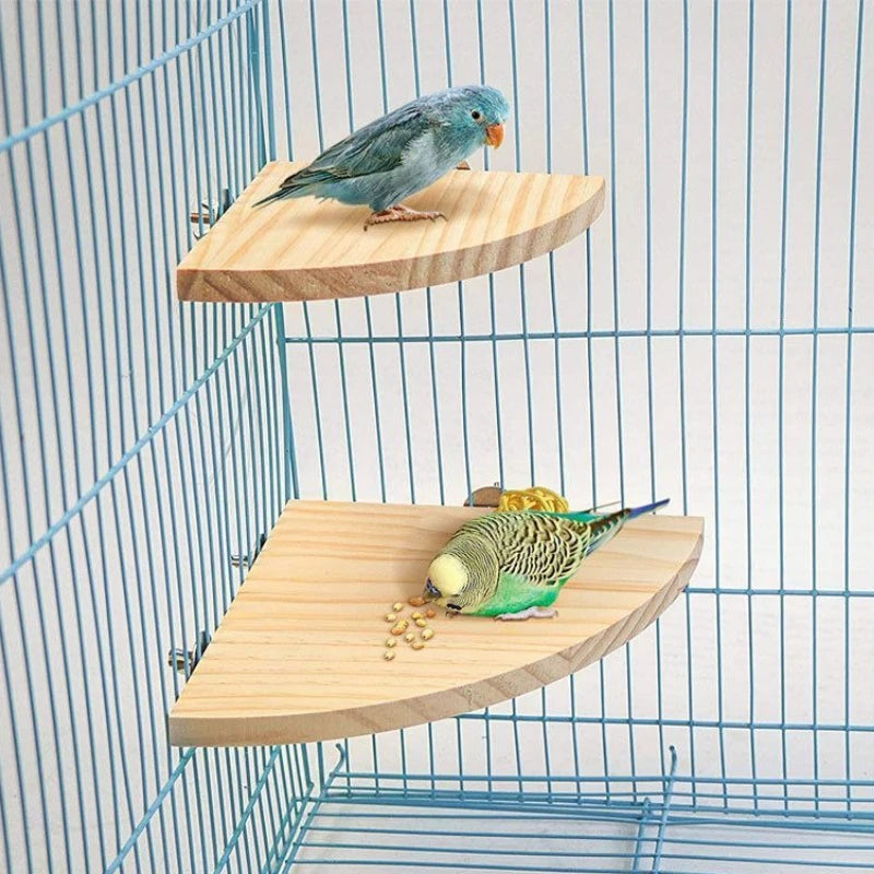 Parrot Stand Toys Wooden Bird Hamster Perch Platform Stands Playground Bird Supplies