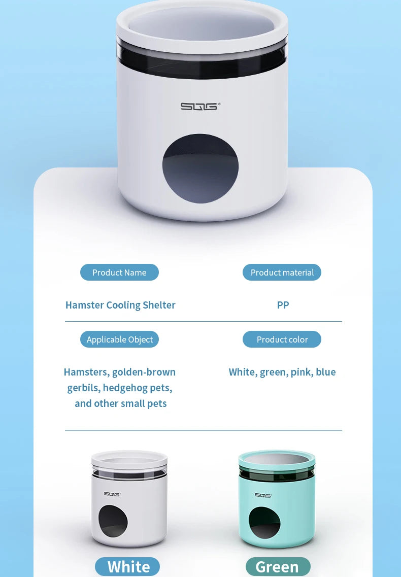 Hamster Ice House Golden Bear Greenhouse Summer Coolness and Cooling Artifact Small Pet Summer Shelter Evacuation House